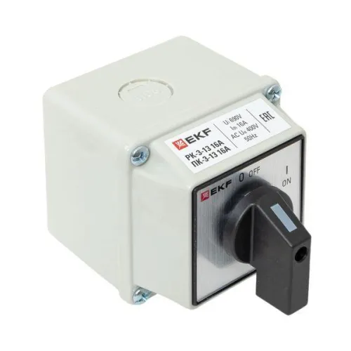 Переключатель кулачковый ПК-3-13 3П 16А "ВКЛ-ВЫКЛ" IP54 EKF pk-3-13-16 фото 11