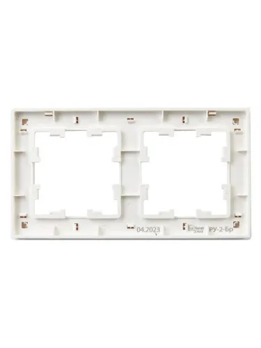 Рамка 2-м BRITE РУ-2-Бр бел. рифленый IEK BR-M22-51-K01 фото 2