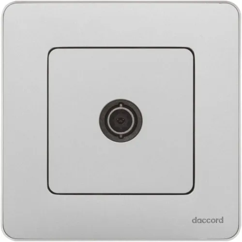 Розетка телевизионная TV Inspiria 2дБ 0-2400мГц с топологией "звезда" механизм алюм. IEK 673852 фото 2