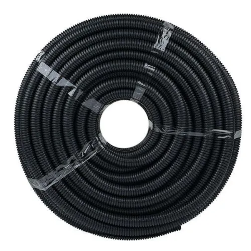 Труба гофрированная d25мм с протяжкой безгалоген. трудногорючая (FRHF) черн. (уп.75м) Plast EKF FRHF-25 фото 2