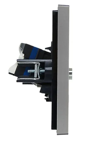 Розетка 2-м TV+RJ45 кат.6 FORTE&PIANO FP537 сталь IEK FP-AK20-2-K46 фото 4