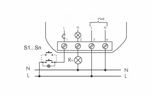 Реле импульсное BIS-402 (для установки в монтажную коробку 230В 8А 1Z IP40) F&F EA01.005.002 фото 2