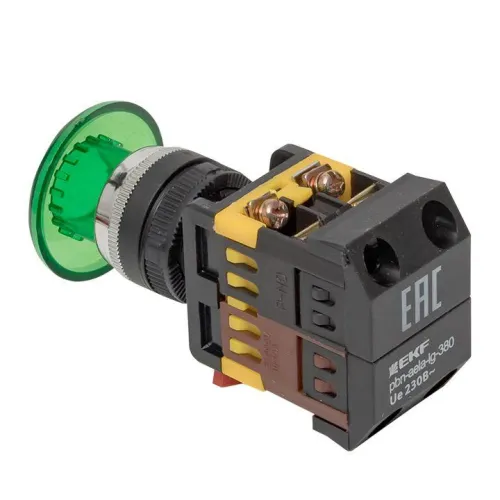 Кнопка "Грибок" AELA-22 NO+NC 380В с подсветкой зел. PROxima EKF pbn-aela-1g-380 фото 7