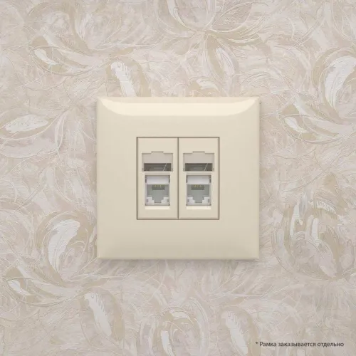 Розетка компьютерная 2-м СП Avanti "Ванильная дымка" RJ45 кат.6 DKC 4405294 фото 6