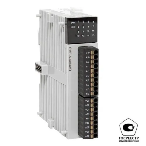Модуль аналогового в/в EMF 4/4 PRO-Logic (с поверкой) EKF EMF-A-4AI4AO-V