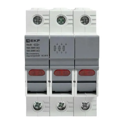 Предохранитель-разъединитель DF 10х38 3п (тип ПВЦ) EKF df103-e фото 8