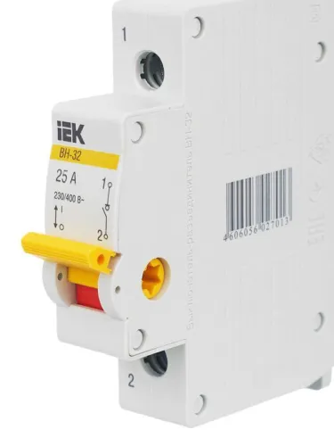 Выключатель нагрузки (мини-рубильник) 1п 25А ВН-32 KARAT IEK MNV10-1-025 фото 8