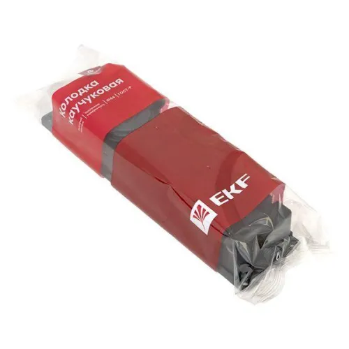 Колодка 4-м 16А IP44 2P+PE 230В с защ. крышками каучук PROxima EKF RPS-020-16-230-44-r фото 3