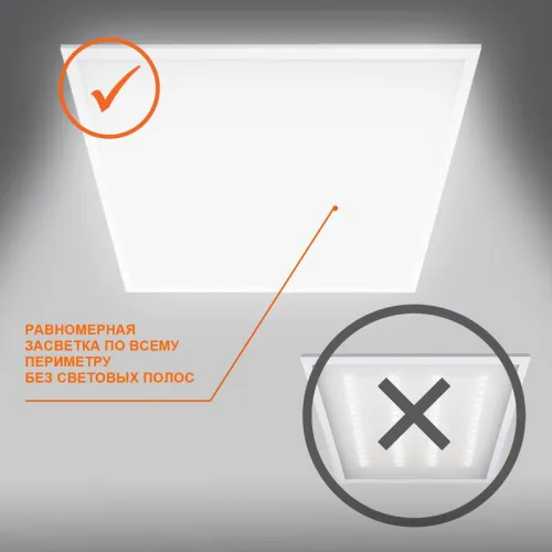 Светильник светодиодный ECO CLASS PANEL 600 36W 840 36Вт 4000К IP40 3600лм 595х595х32мм ДВО встраив. опал панель (аналог ЛВО 4х18) LEDVANCE 4099854246579 фото 5