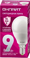 Лампа светодиодная 90 421 OLL-G45-9-230-4K-E14-FR (PRO 90-240В) ОНЛАЙТ 90421