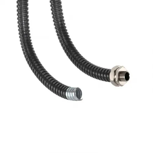 Металлорукав в ПВХ изоляции DN 12мм Dвн.12.0мм Dнар.16.0мм без протяжки черн. (уп.50м) DKC 6071R-012N фото 2