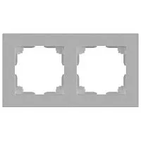 Рамка 2-м СП Accent 6-502-03 алюм. Intro Б0063755