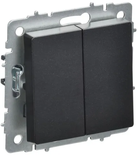 Выключатель перекрестный 2-кл. СП BRITE ВС10-2-3-БрЧ 10А механизм черн. IEK BR-V23-0-10-K02