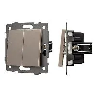 Выключатель непроходной 2-кл. SWT-MK02-PL-GD-V 10А 250В механизм Arlight 049890