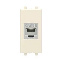 Розетка компьютерная 1мод. Avanti "Ванильная дымка" RJ45 кат.5E без шторок экранир. модульная механизм DKC 4405761
