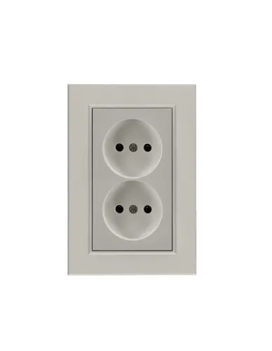 Розетка 2-я Karea LINE STAR без заземл. жемчуж. Makel 86100017