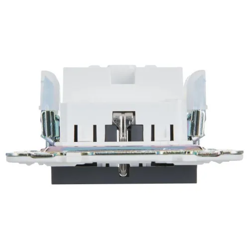 Розетка SKANDY 16А с заземл. защ. шторки безвинт. крепл. SK-R06G графит IEK SK-R14-16-1-K53 фото 2