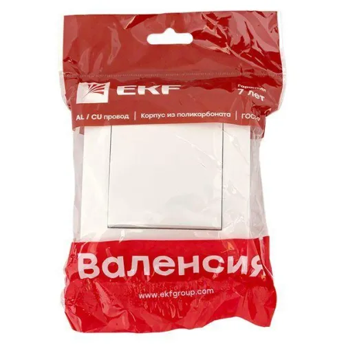 Выключатель 1-кл. СП Валенсия 10А перекрестный бел. PROxima EKF EWV10-125-10 фото 2