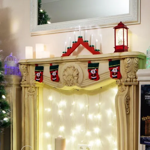 Горка новогодняя 7 свечек (7LED) тепл. бел. 0.5Вт 220-240В IP20 красн. Neon-Night 501-082 фото 5