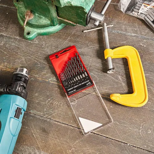 Набор сверл по металлу (HSS) диаметр 1.5-6.5мм (13шт) Kranz KR-91-0631 фото 4