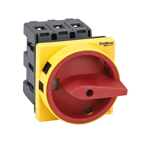 Выключатель-разъединитель 3п 40А IP20 с красн. рукоят. на дверцу 4 винтами с замком SE MSD40310R