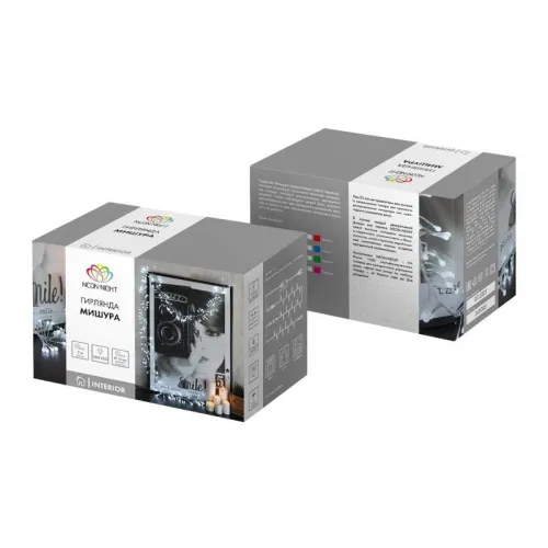 Гирлянда светодиодная "Мишура LED" 3м 288LED желт. 18Вт 220-240В IP20 провод ПВХ прозр. Neon-Night 303-601 фото 6