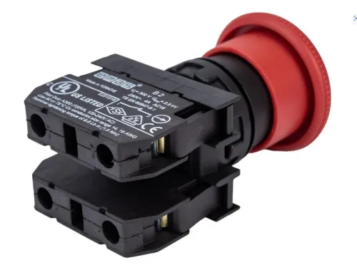 Кнопка-моноблок аварийная (1НО+1НЗ) EMAS MB102E фото 2