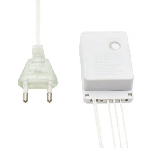 Гирлянда светодиодная "Бахрома" 3х0.8м 200LED тепл. бел. 9Вт 230В IP20 провод ПВХ прозр. Neon-Night 255-066 фото 5