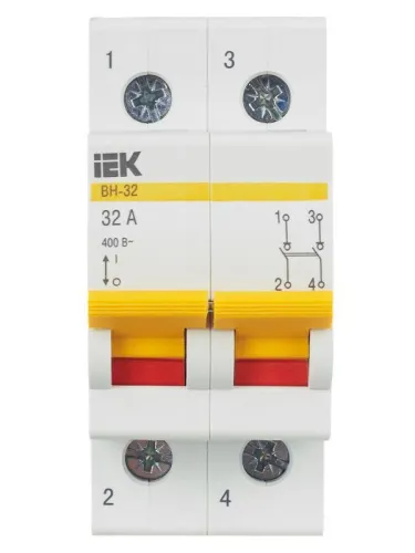 Выключатель нагрузки (мини-рубильник) 2п 32А ВН-32 KARAT IEK MNV10-2-032 фото 5