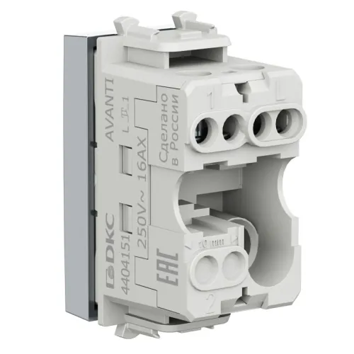 Кнопка модульная 1мод. "Avanti" "Закаленная сталь" DKC 4404151 фото 2