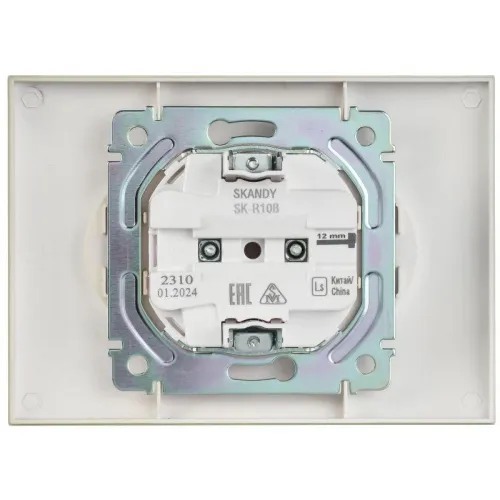 Розетка 2-м SKANDY 10А без заземл. без защ. шторок в сборе SK-R10B беж. IEK SK-R20-10-K10-F фото 5