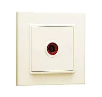 Розетка телевизионная проходная TV 1-м СП Karea IP20 6дБ крем. Makel 56010007