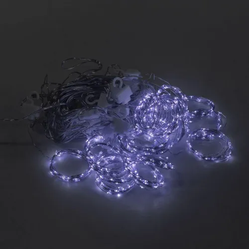 Гирлянда светодиодная "Роса "Светодиодный дождь" 6х3м LED бел. 24Вт IP20 USB+пульт управления Neon-Night 315-995 фото 9