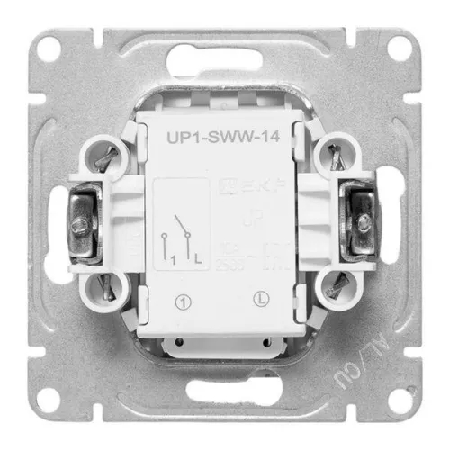 Выключатель 1-кл. СП Эпика с подсветкой механизм бел. EKF UP1-SWW-14 фото 4