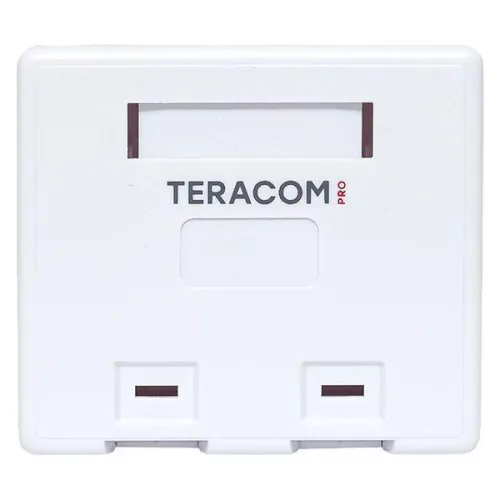 Корпус розетки настенной на 2 модуля Keystone со шторками и маркерами бел. TERACOM PRO EKF TRP-EBOX-2KSTN-WH фото 5