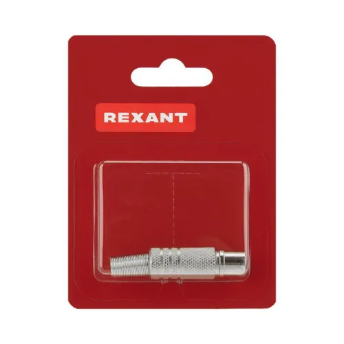 Разъем антенный на кабель штекер-TV никель с пружиной (блист.) Rexant 06-0016-A фото 6