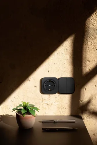 Выключатель 2-кл. ОП Quteo 10А IP20 10AX черн. матов. IEK 782474 фото 4