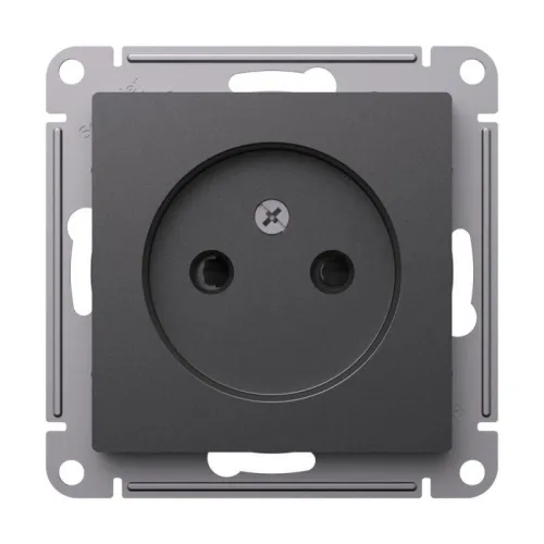 Розетка AtlasDesign 16А без заземл. защ. шторки механизм базальт SE ATN001449 фото 2