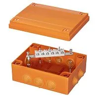 Коробка ответвительная FS с каб. вводами и клеммн. 240х190х90мм 6р 450В 32А 10кв.мм нерж. контакт IP56 пластик. DKC FSK41610