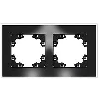 Рамка 2-м Афина стеклянная графит UNIVersal 2255