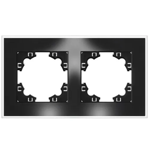 Рамка 2-м Афина стеклянная графит UNIVersal 2255