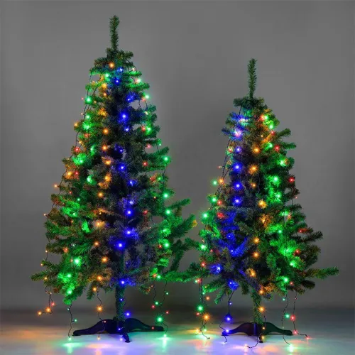 Гирлянда светодиодная елочная с кольцом 7 нитей х1.5м 105LED мультиколор 5.5Вт 220-240В IP20 не соединяемая Neon-Night 235-079 фото 4