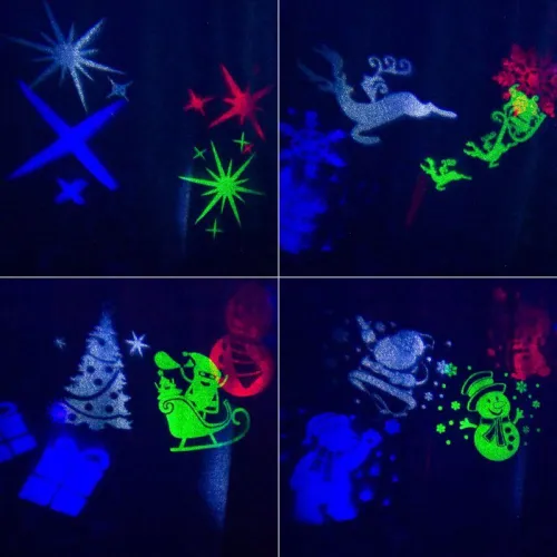 Проектор светодиодный 4LED RGBW 4Вт 12В IP44 12 сменных слайдов Neon-Night 601-262 фото 3