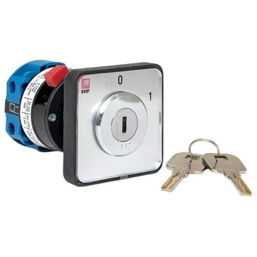 Переключатель кулачковый ПК-1-112 2п 10А "0-1" с ключом EKF pk-1-112-10 фото 4