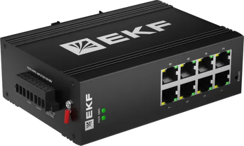 Коммутатор управляемый промышленный уровня L2 ML2-8GTP 8 портов 10/100/1000Base-T(X) RJ45 c PoE монтаж на DIN-рейку TSX EKF TSX-ML2-8GTP фото 3