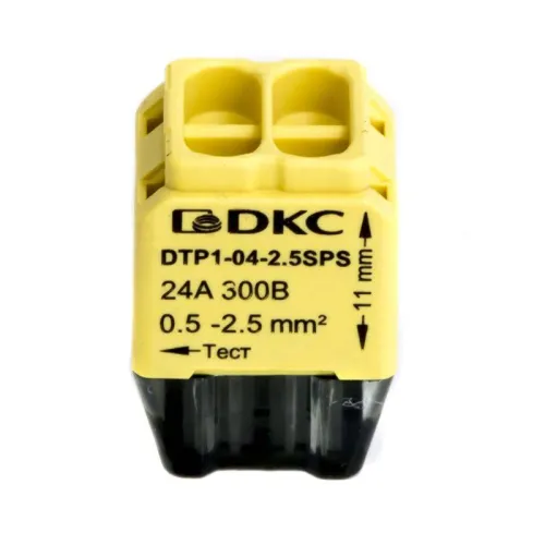 Клеммная колодка на 4 проводника до 2 5кв.мм. на токи до 24А DKC DTP1-04-2.5SPS фото 3