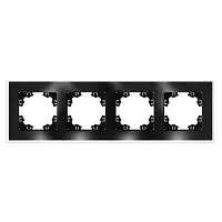 Рамка 4-м Афина стеклянная графит UNIVersal 2257