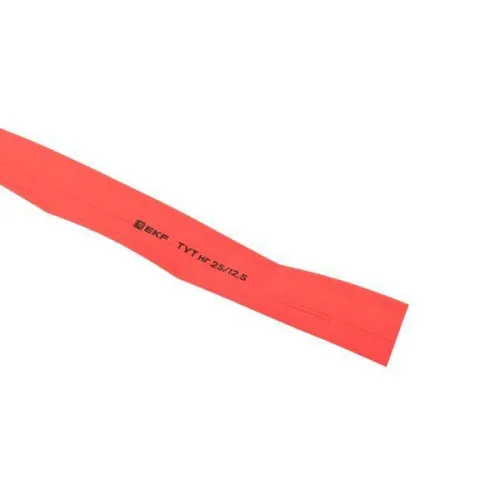 Трубка термоусадочная ТУТ нг 25/12.5 красн. PROxima (уп.50м) EKF tut-25-r фото 3