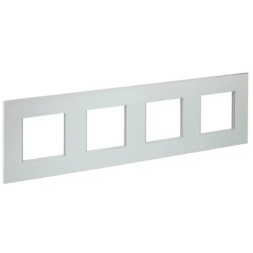 Рамка 4-м SKANDY SK-F34S металл серебр. IEK SK-M42-M-K23