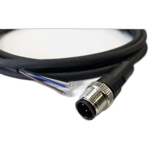 Кабель M12 4A штыревой 3000мм прямой полиуретан свободный конец СЦМ120025-04A-2-03000 черн. СТЭЗ 185210405